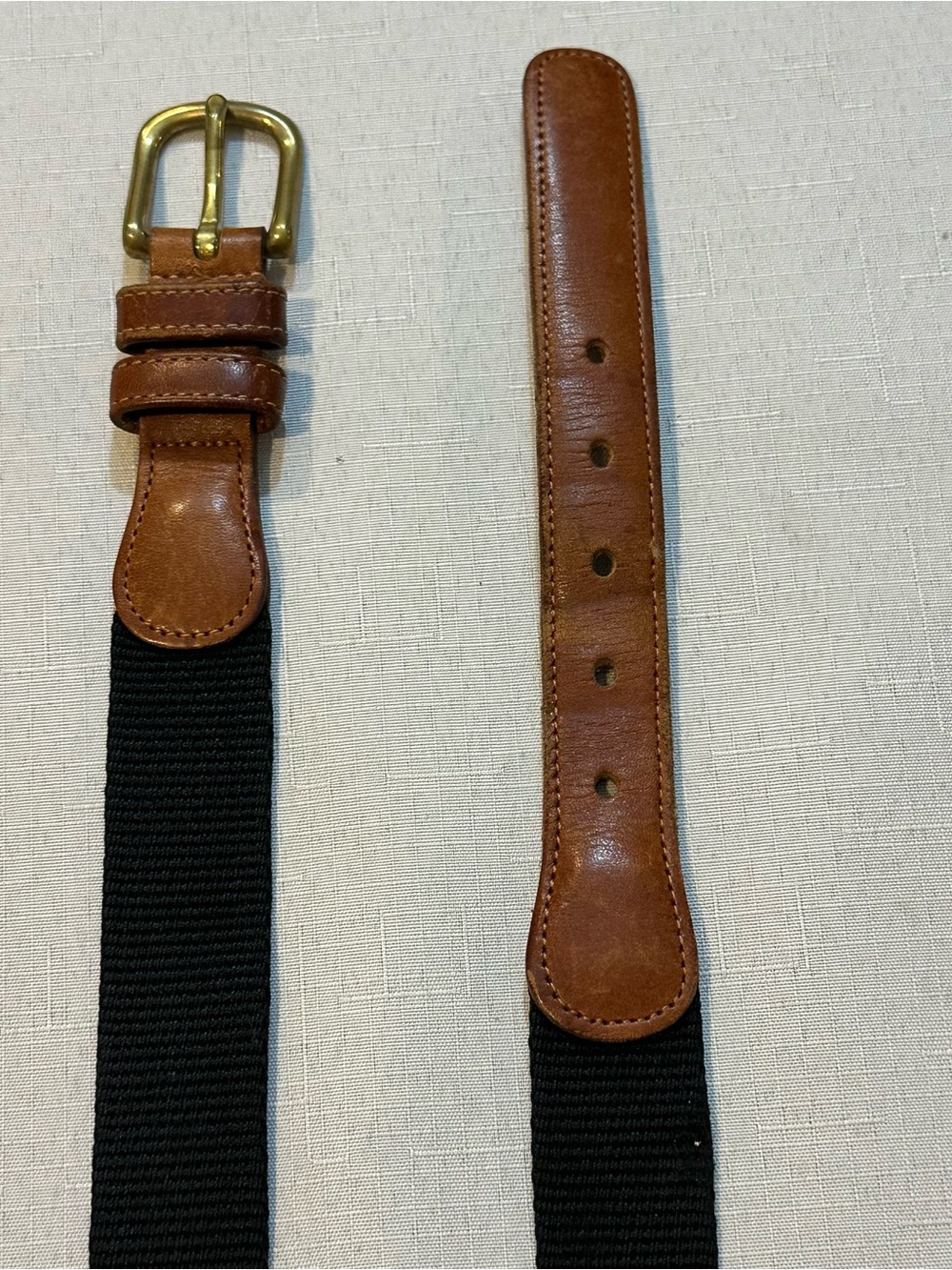 Coach Vintage Stretch Belt Size 36 Brass Buckle